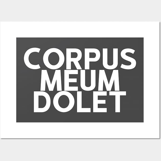 Corpus Meum Dolet: I Ache All Over (Latin Phrase) Wall Art by StillInBeta